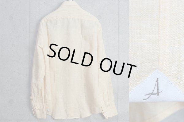 画像6: アルチザン 春夏 最高級 日本製 ハンドメイド アイリッシュ リネン 長袖シャツ/ARTISAN MEN