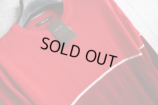 画像15: コムサメン 秋冬 カラーブロック 市松 リンクス編み ウール ニット クルーネック ハイゲージ セーター/COMME CA MEN