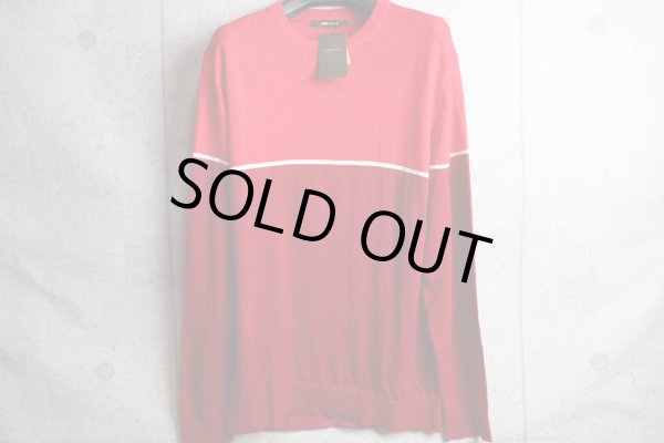 画像14: コムサメン 秋冬 カラーブロック 市松 リンクス編み ウール ニット クルーネック ハイゲージ セーター/COMME CA MEN