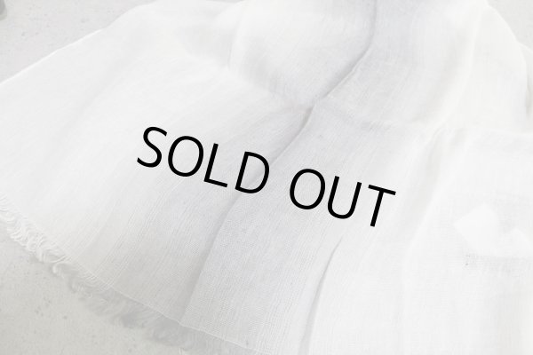 画像2: アルチザン メン 春夏 イタリア製 大判 白夜 グラデーション リネン ストール/ARTISAN MEN/麻