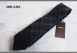 画像1: コムサメン 日本製 アーガイル シルク ナロー ネクタイ 黒/COMME CA MEN/絹/ブラック