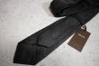 画像3: コムサメン 日本製 シャドー織 シルク ナロー ネクタイ 黒/COMME CA MEN