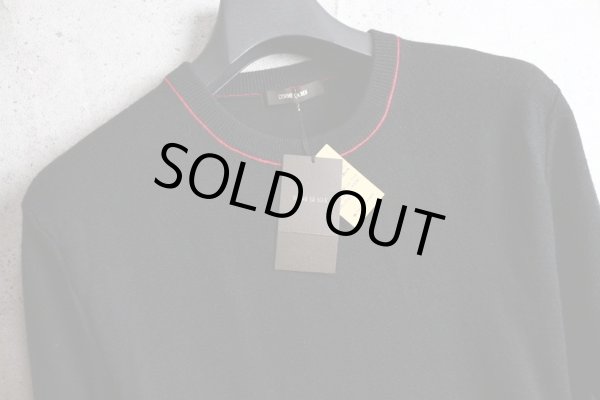 画像2: コムサメン 天竺 カラーステッチ ウール クルーネック ニット セーター /COMME CA MEN/ハイゲージ