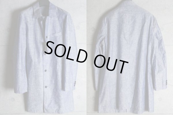 画像3: コムサメン 春夏 リネン コーティング シャンブレー ステンカラー コート /COMME CA MEN/スプリングコート