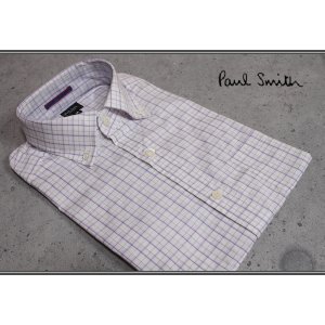 画像: ポールスミス ロンドン 春夏 チェック ボタンダウン 半袖ドレスシャツ /Paul smith LONDON