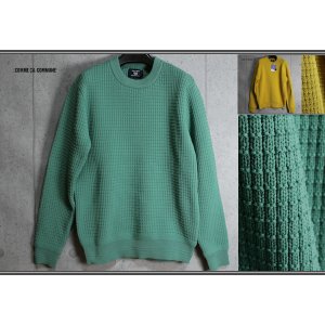画像: コムサコミューン/COMME CA COMMUNE 春夏 高機能 ウォッシャブル リブ ワッフル クルーネック ニット