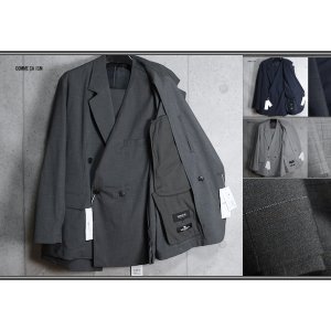 画像: コムサイズム/COMME CA ISM 春夏 ウォッシャブル かすりチェック ダブル スリーピース スーツ/3.3万/ジャケット/ジレ/スラックス