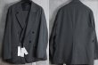画像4: コムサイズム/COMME CA ISM 春夏 ウォッシャブル かすりチェック ダブル スリーピース スーツ/3.3万/ジャケット/ジレ/スラックス