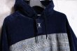 画像2: コムサコミューン/COMME CA COMMUNE 秋冬 シェニールヤーン ツイードチェック切り替え プルパーカー