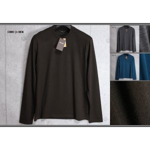 画像: コムサメン 秋冬 日本製 ウォッシャブル ウール ジャケットネック 長袖Tシャツ/COMME CA MEN