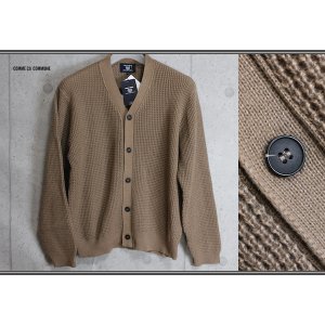 画像: コムサコミューン/COMME CA COMMUNE 秋冬 厚手 ワッフル ニット カーディガン