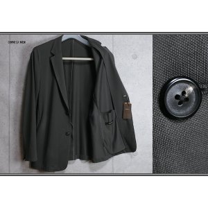画像: コムサメン 春夏 高機能 カノコ ストレッチ アンコン ソフト ジャケット L/濃灰/定価3.1万円/COMME CA MEN