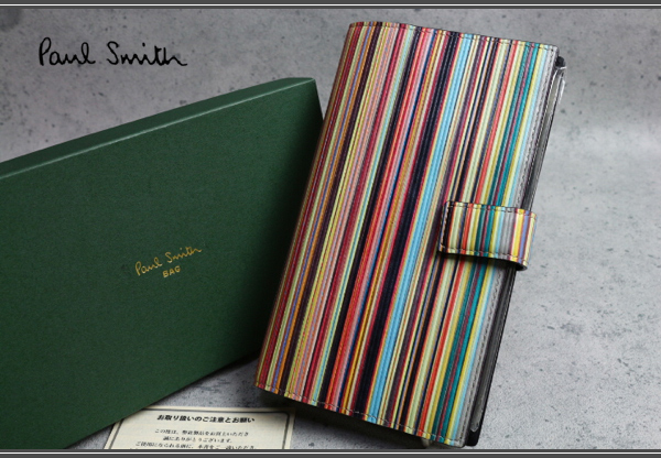 美品　PaulSmith ポールスミス　手帳　希少品　6穴バインダー　レザー　黒