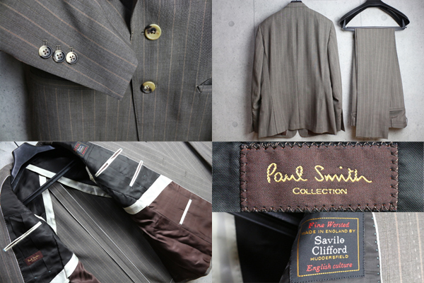 【極美品】Paul Smith／Zegna スーツ ストライプ  最高級生地