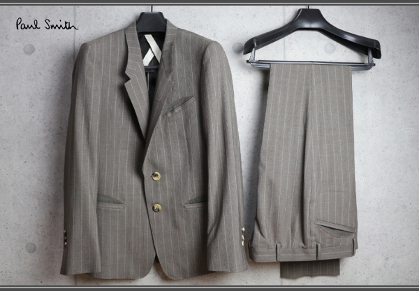 【極美品】Paul Smith／Zegna スーツ ストライプ  最高級生地