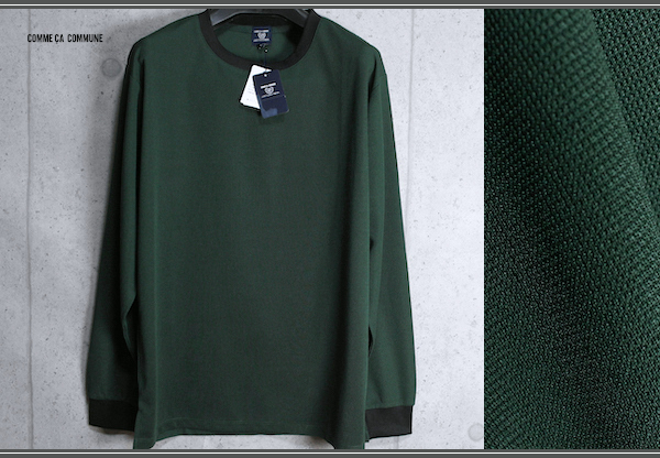 画像1: コムサコミューン/COMME CA COMMUNE 春夏 メッシュ ストレッチ クルーネック 長袖 カットソー