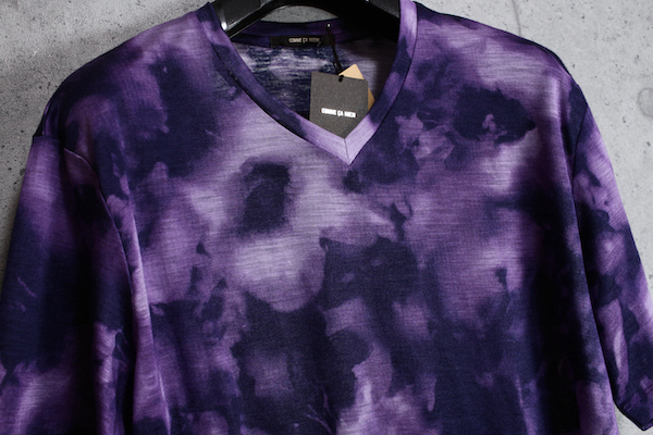 画像5: コムサメン 春夏 日本製 麻/ラミー 天竺 ムラ染風プリント Vネック Ｔシャツ/定価1.6万円/COMME CA MEN