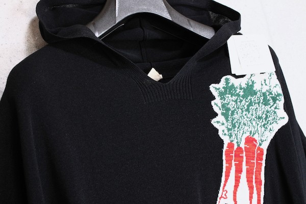 画像2: ベータ・メン/β MEN 春夏 日本製 キャロット柄 半袖ニット パーカー