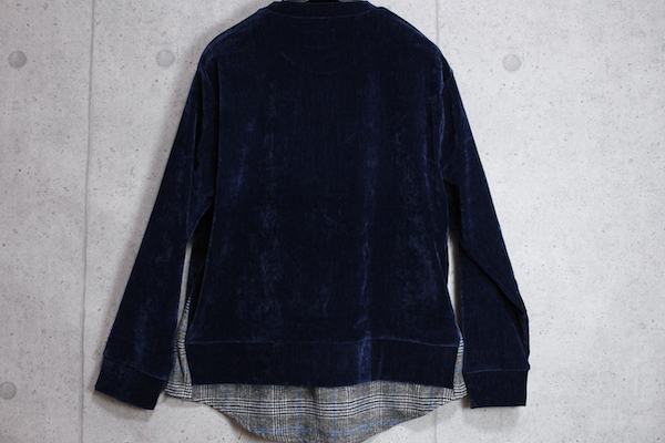 画像3: コムサコミューン/COMME CA COMMUNE 秋冬 シェニールヤーン ツイードチェック切り替え トレーナー