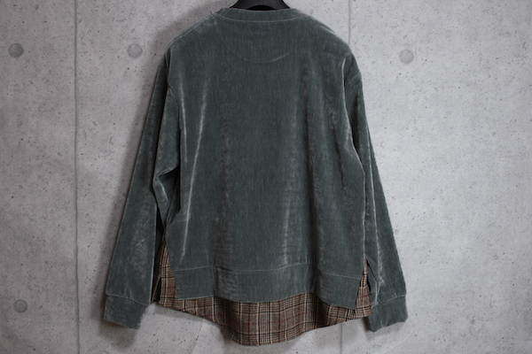 画像6: コムサコミューン/COMME CA COMMUNE 秋冬 シェニールヤーン ツイードチェック切り替え トレーナー
