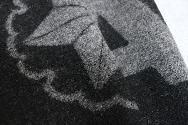 画像3: アルチザン メン 秋冬 最高級 大判 カシミヤ混 ウール ロゴ マフラー/定価3.9万/ARTISAN MEN